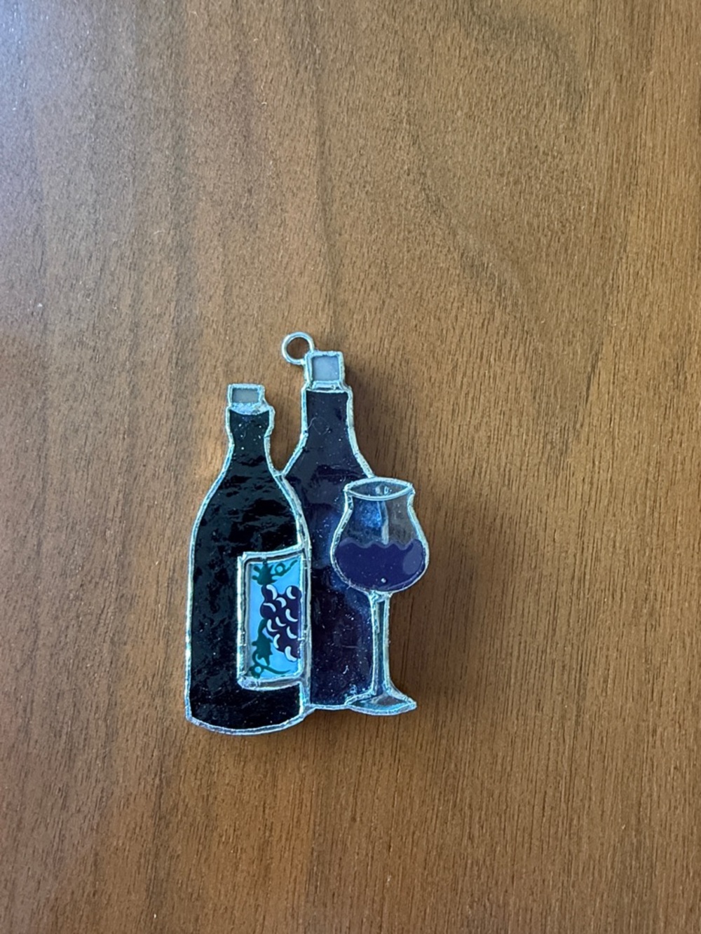 Switchablez Wine Bottle & Glass Enamel Charm - Purple and Black